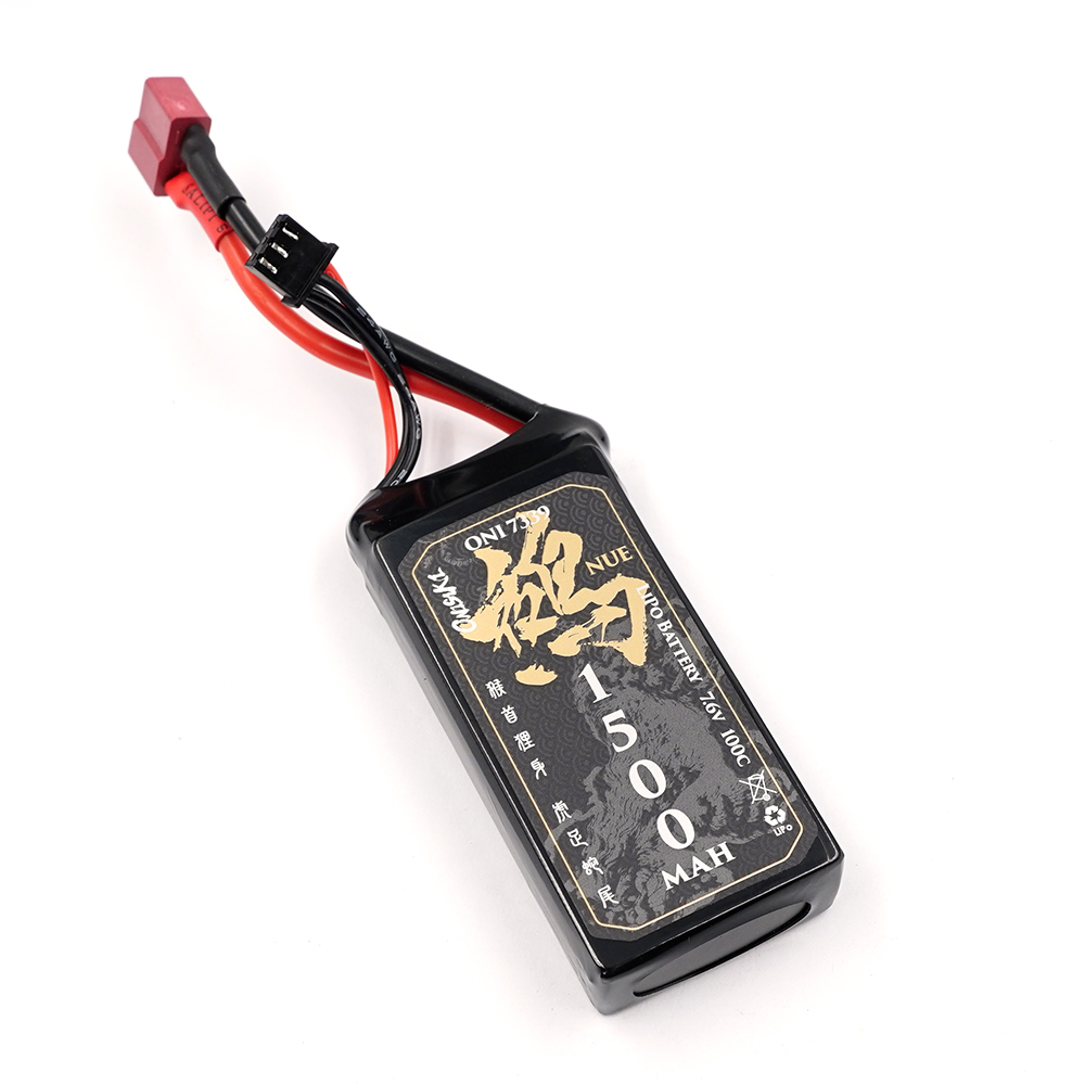 NUE 1500mAh 2S 7.6V 100C HV T Plug Lipo Battery