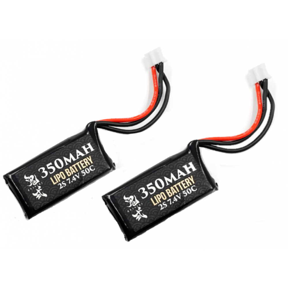 350mAh 2S 7.4V 50C Lipo Battery x 2pcs For 1/28 1/24 Mini RC