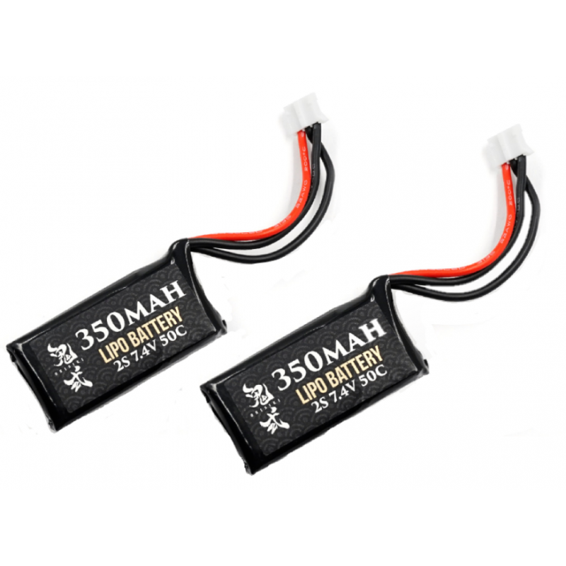 350mAh 2S 7.4V 50C Lipo Battery x 2pcs For 1/28 1/24 Mini RC